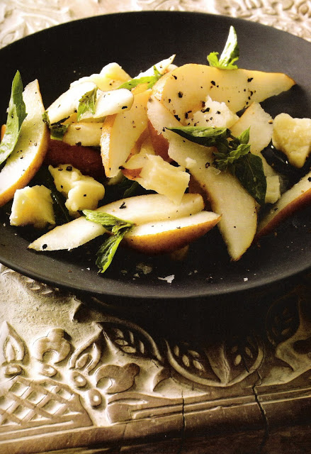 Pear & Pecorino Salad - from the book Olives & Oranges - as seen on linenlavenderlife.com