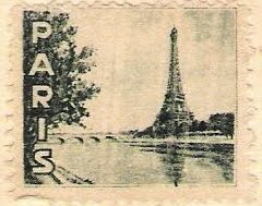 ––Paris Postcard Stamp circa 1952